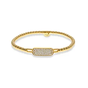 0.24ctw, 18K Yellow Gold Tresore Stretch Bracelet