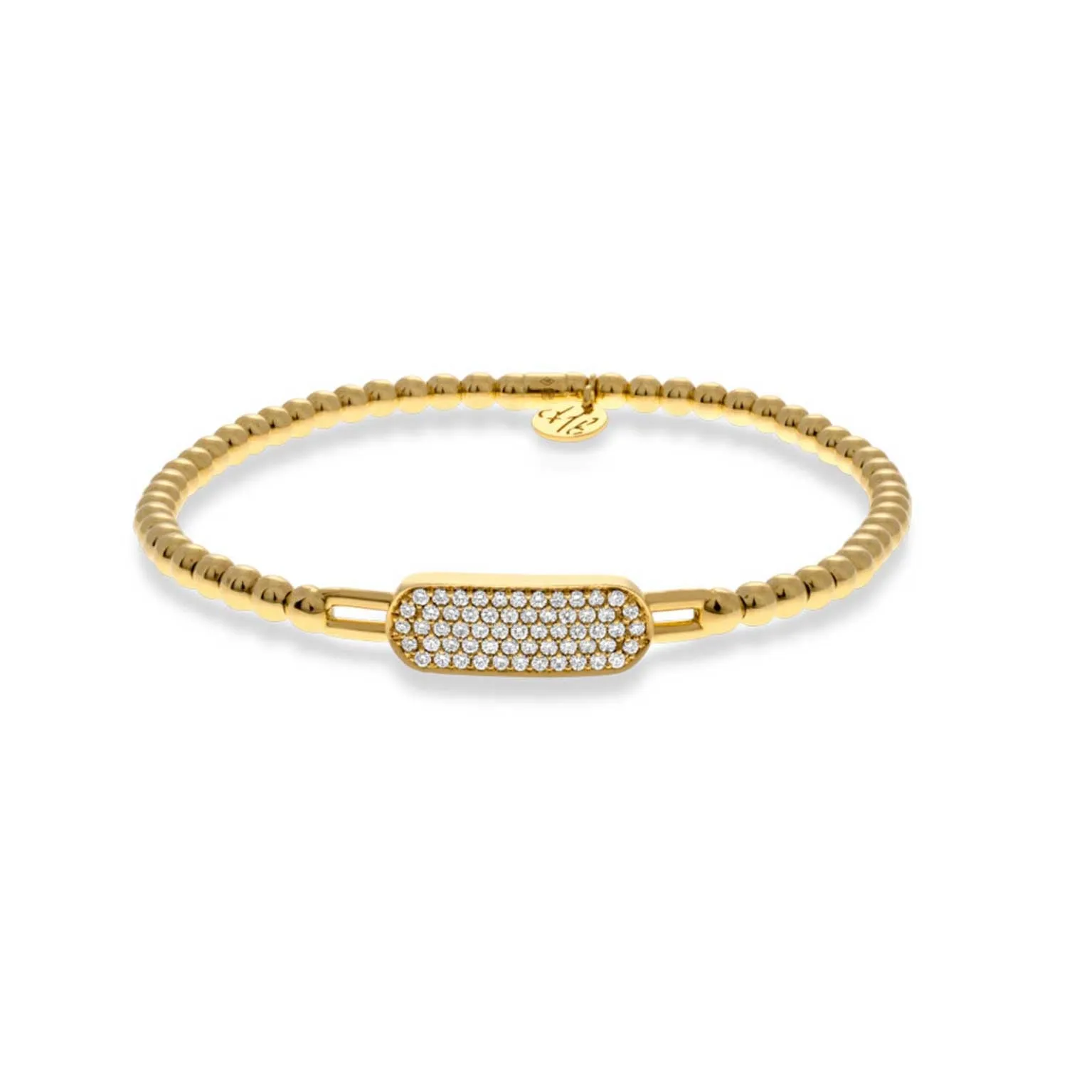 0.24ctw, 18K Yellow Gold Tresore Stretch Bracelet