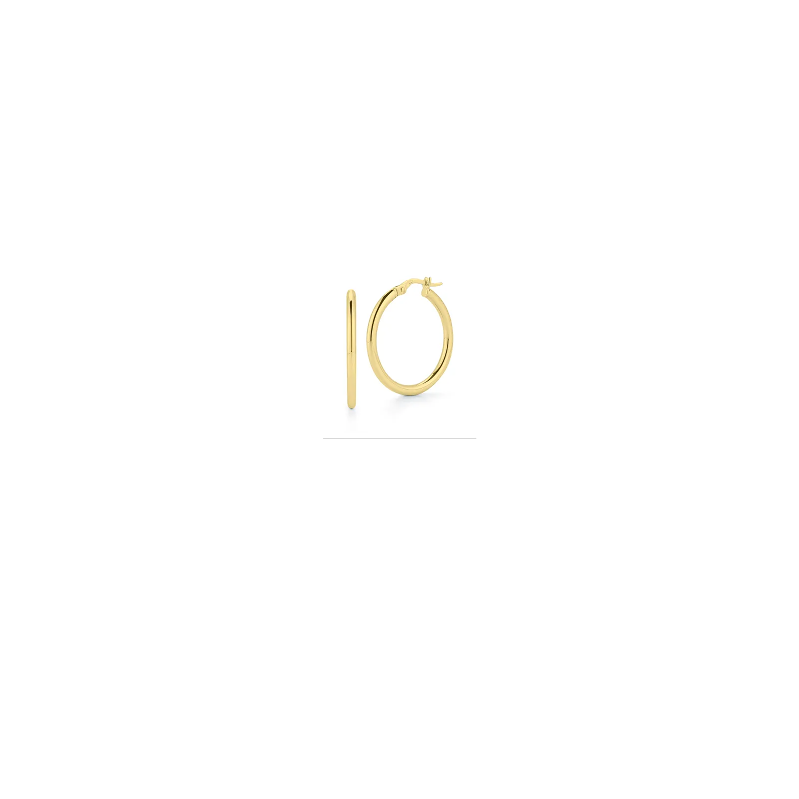 18K YELLOW CLASSIC THIN HOOP EARRINGS