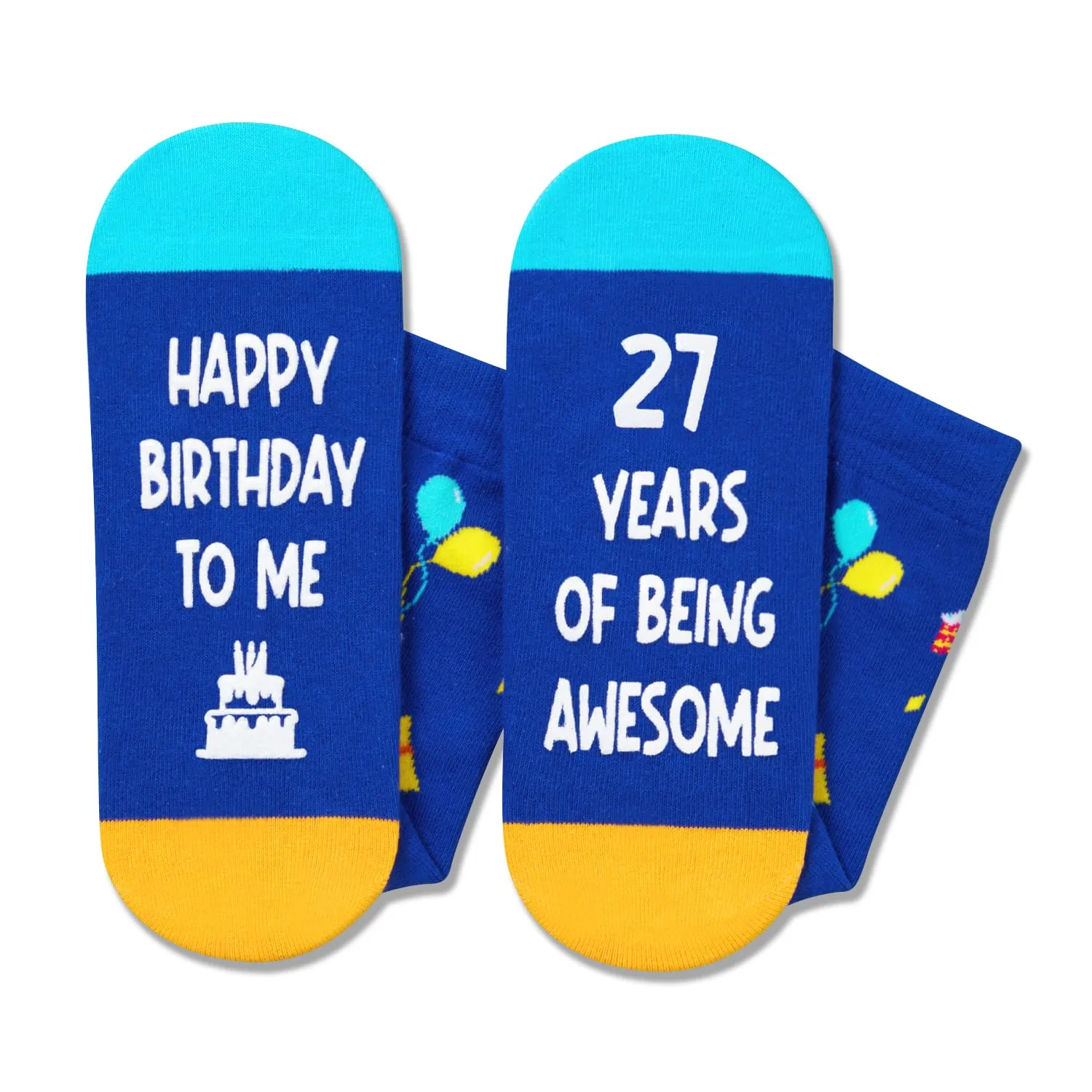 27th Birthday Gifts for 27 Year Old Woman Man, Best Gifts for 27 Year Old Male Female, Birthday Socks