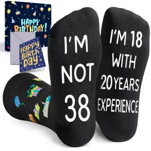 38th Years Old Birthday Gifts for Men - Socks for 38 Year Olds, 38th Birthday Socks, Gift Ideas for 38 Year Old Man Woman