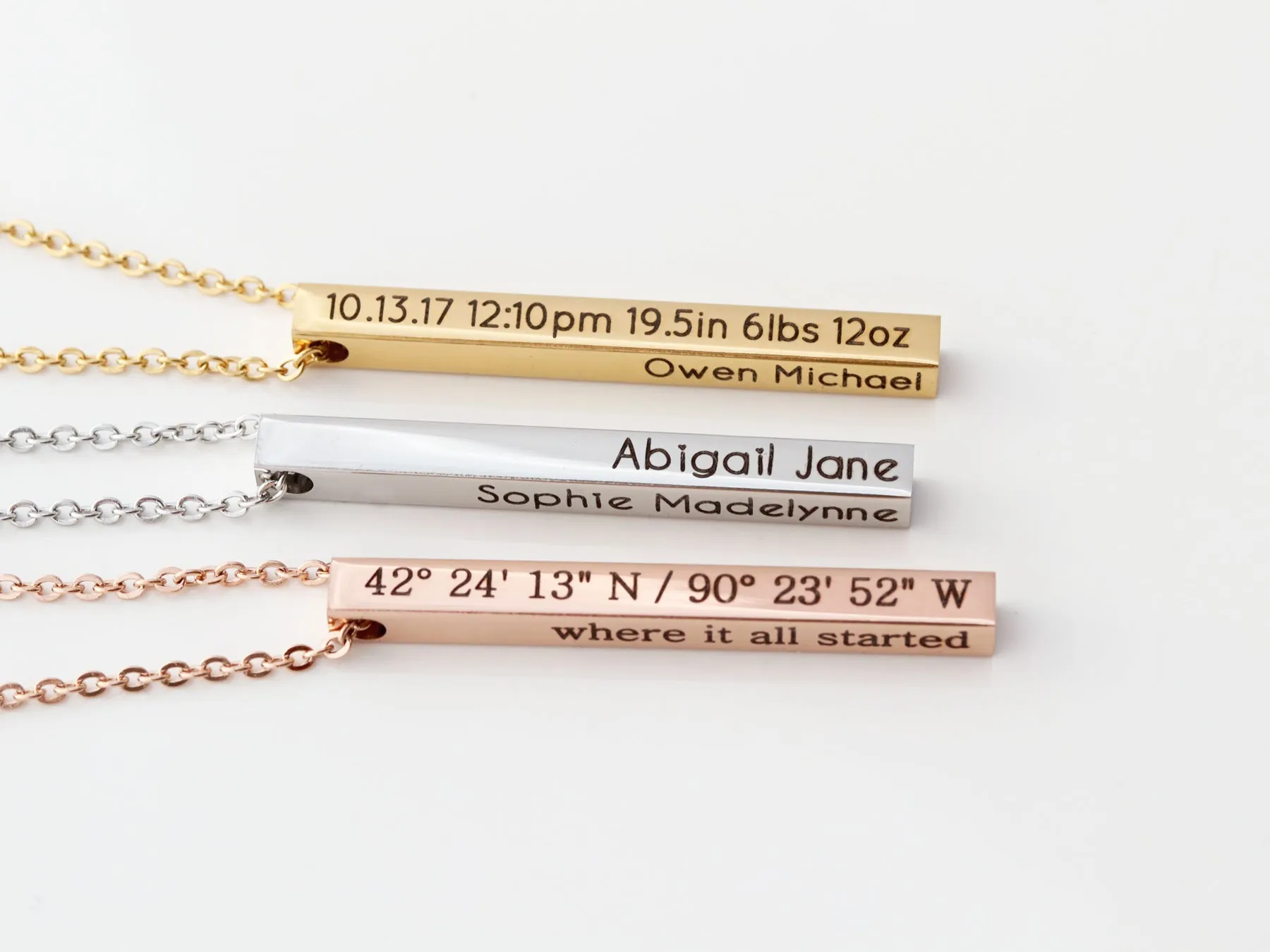 4 Sided Bar Necklace