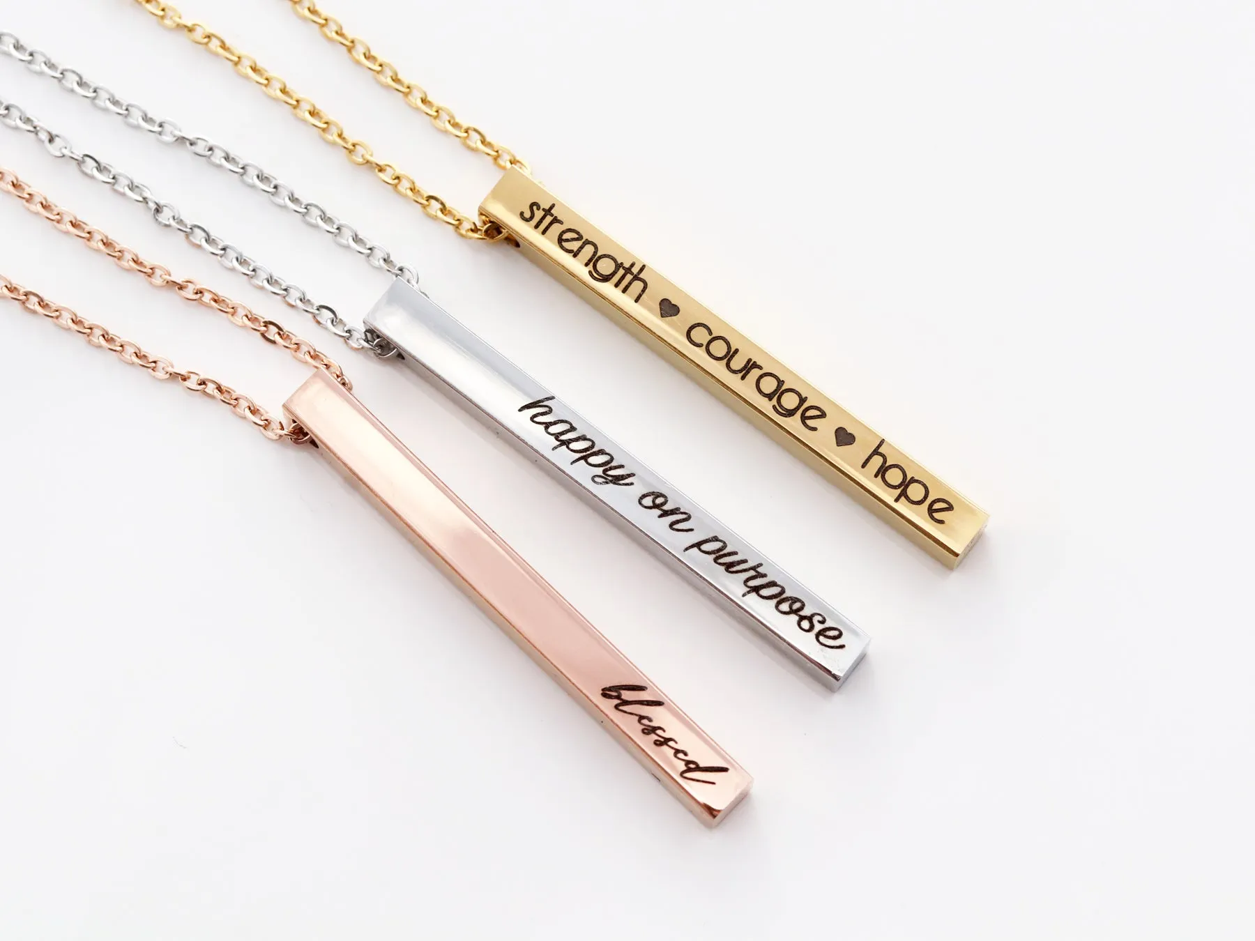 4 Sided Bar Necklace