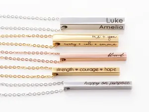 4 Sided Bar Necklace