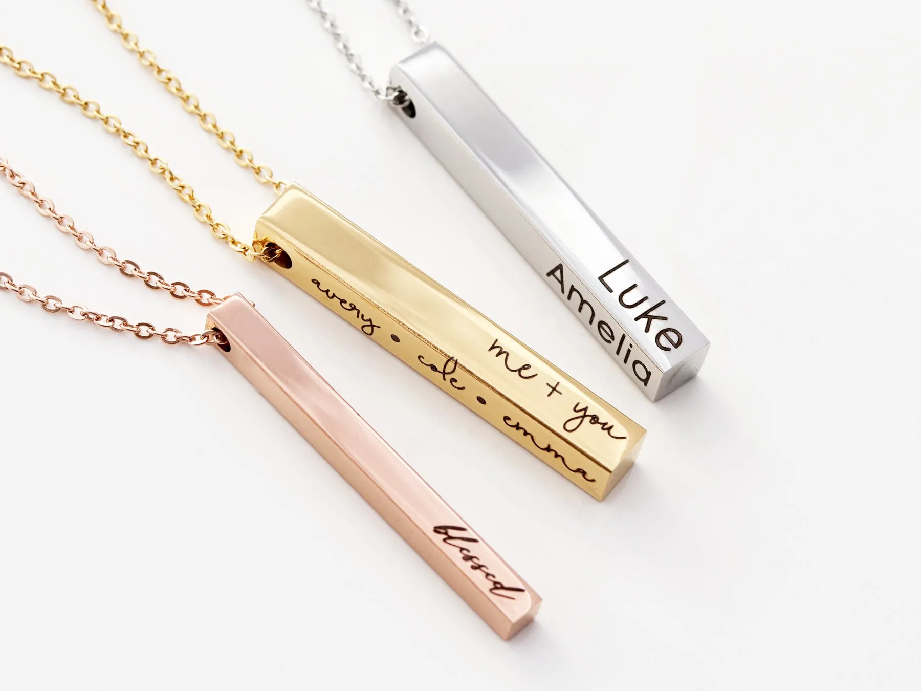 4 Sided Bar Necklace
