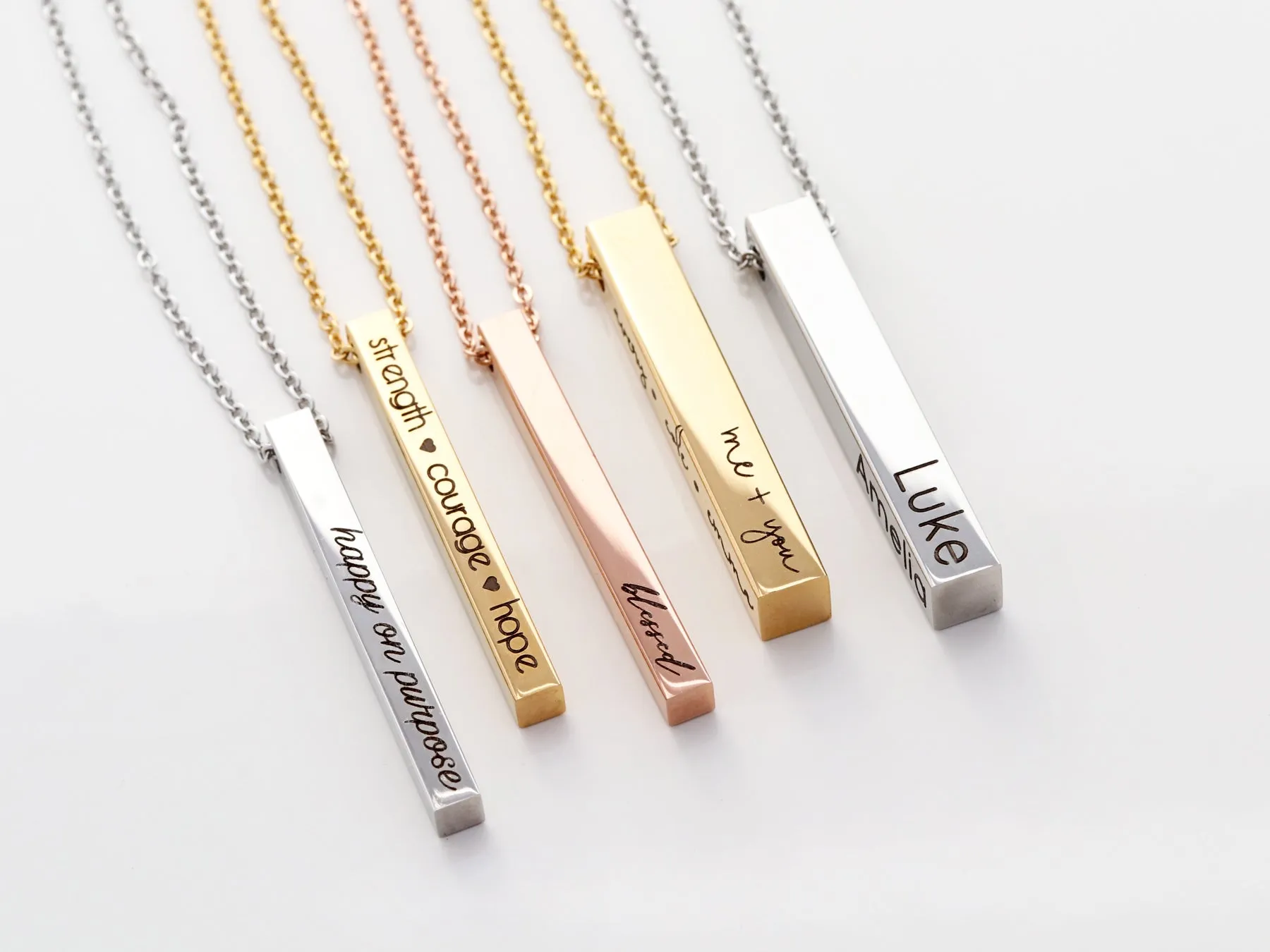 4 Sided Bar Necklace