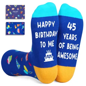45 Year Old Birthday Gifts for Old Aged Men Women, 45th Birthday Gifts for Him Her, 45th Birthday Socks, Best Gifts for 45 Year Old Man Woman