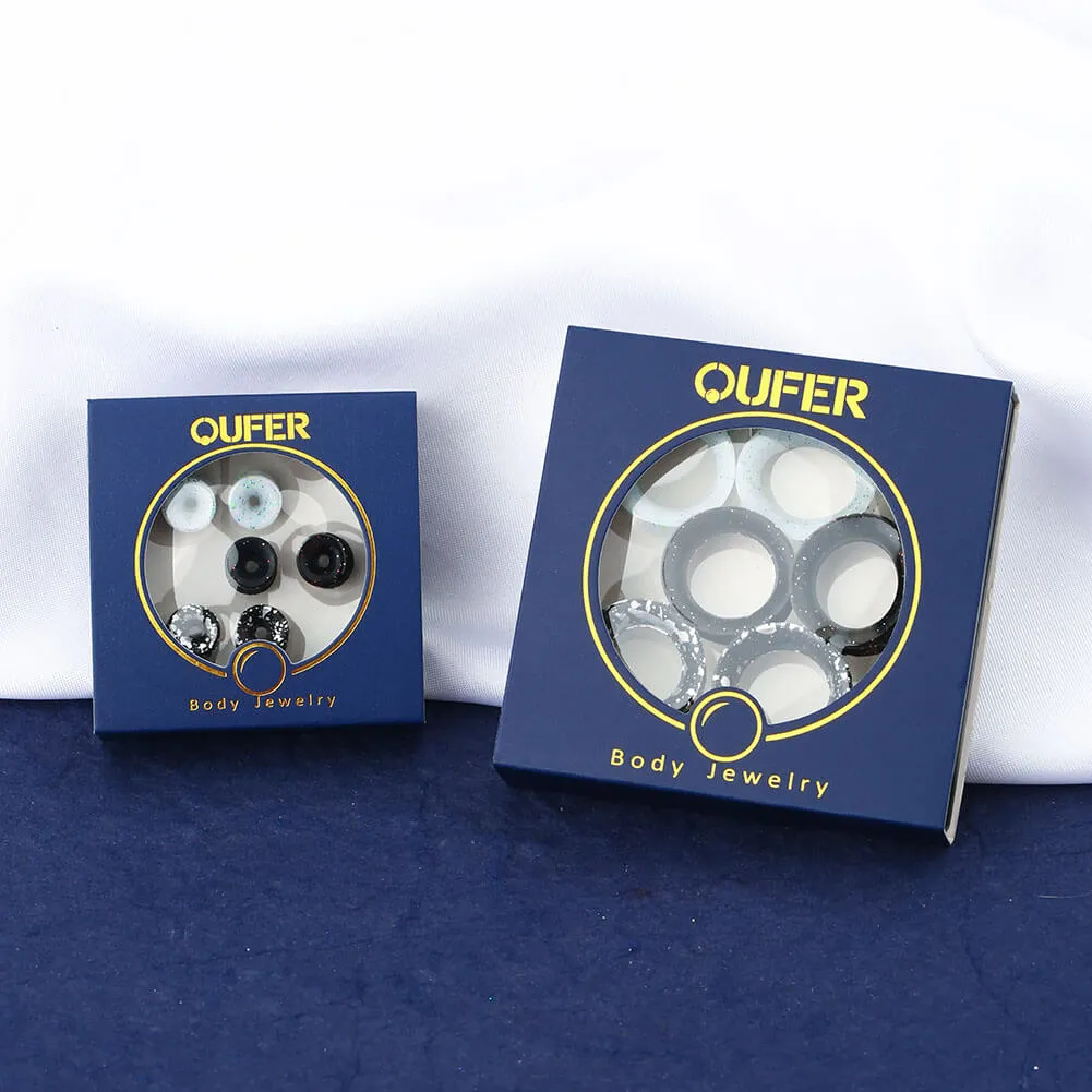 6PCS 4-25mm Double Flared Silicone Ear Plugs Tunnels