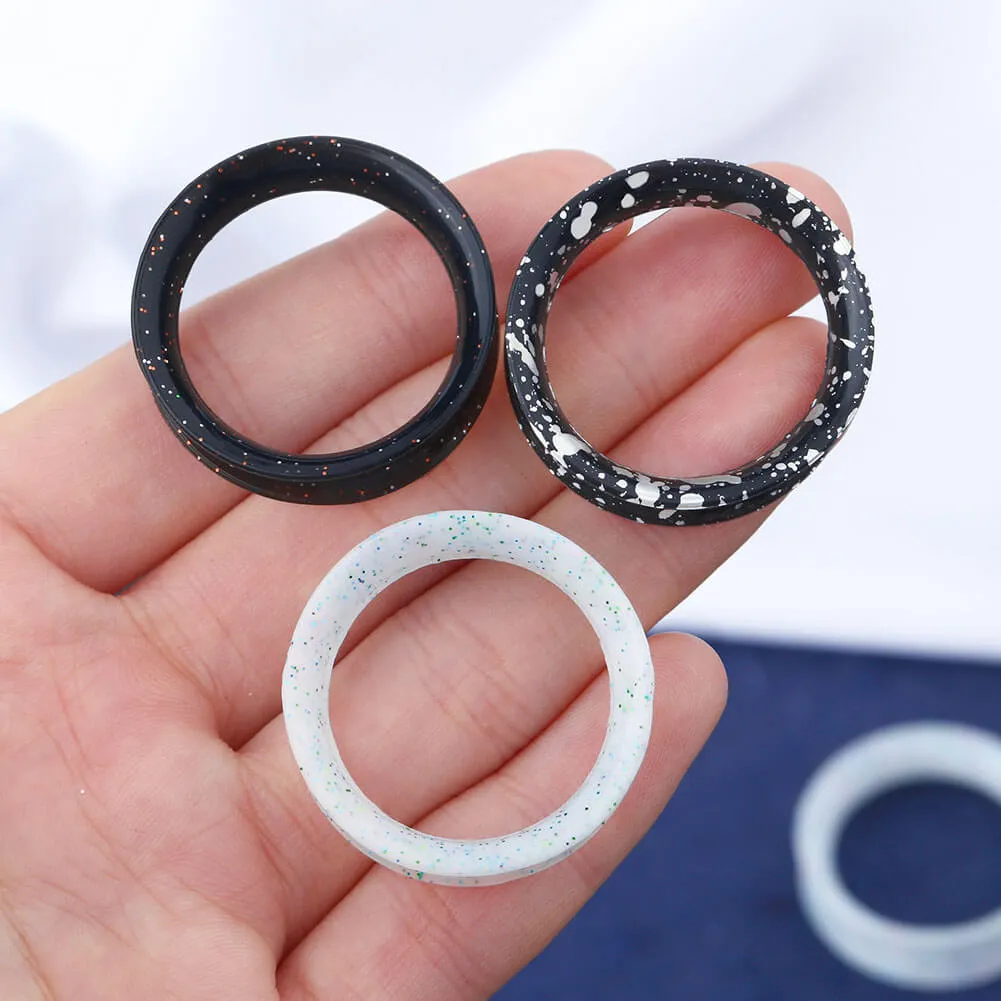 6PCS 4-25mm Double Flared Silicone Ear Plugs Tunnels