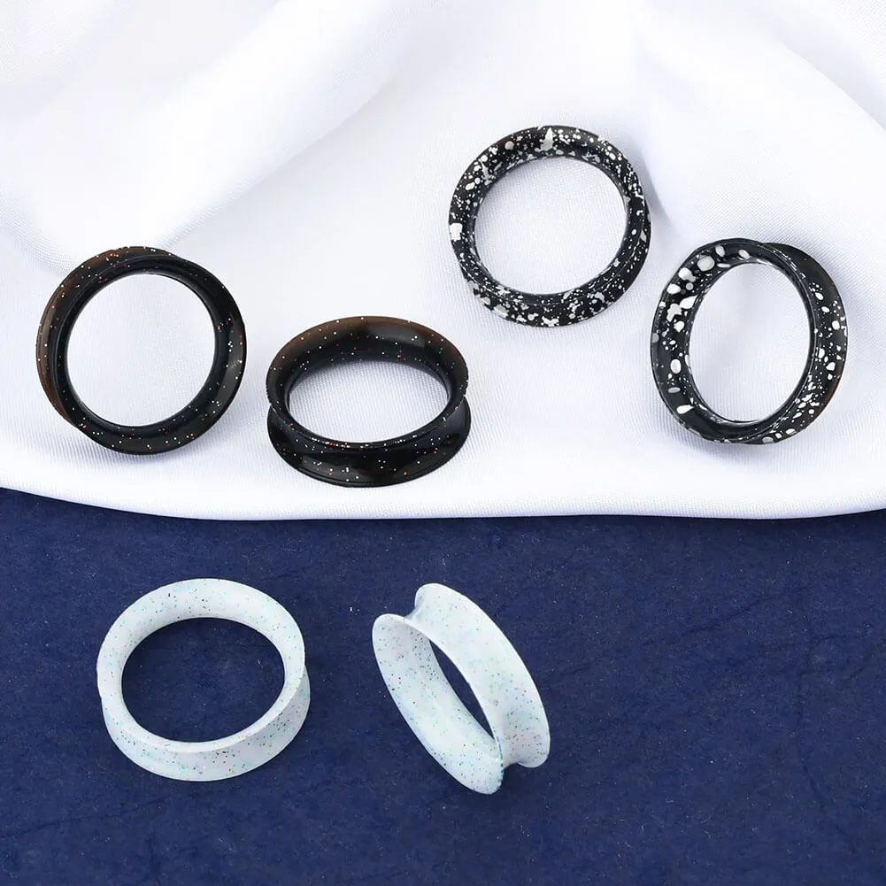 6PCS 4-25mm Double Flared Silicone Ear Plugs Tunnels
