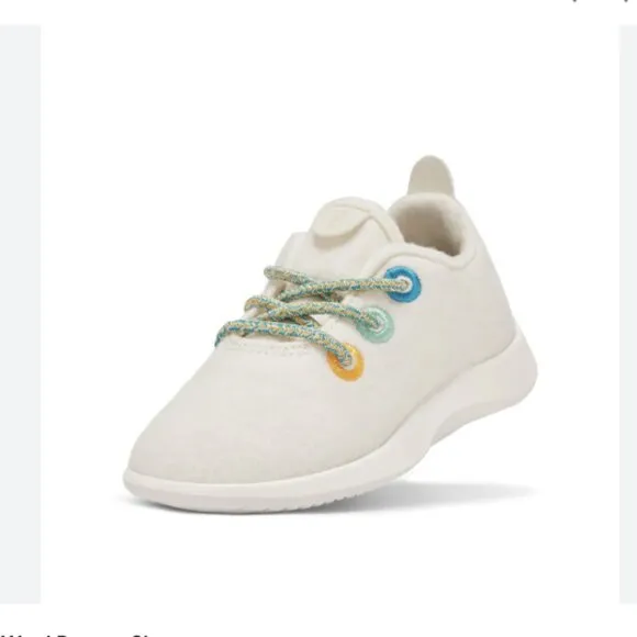 All Birds Kids Small Birds Wool Runner Sneaker Shoe Easter Off-White Size T12