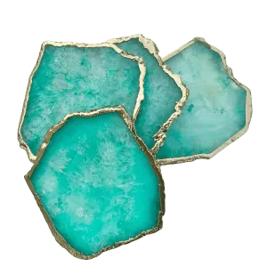 Aqua Agate Coaster - Set of 4