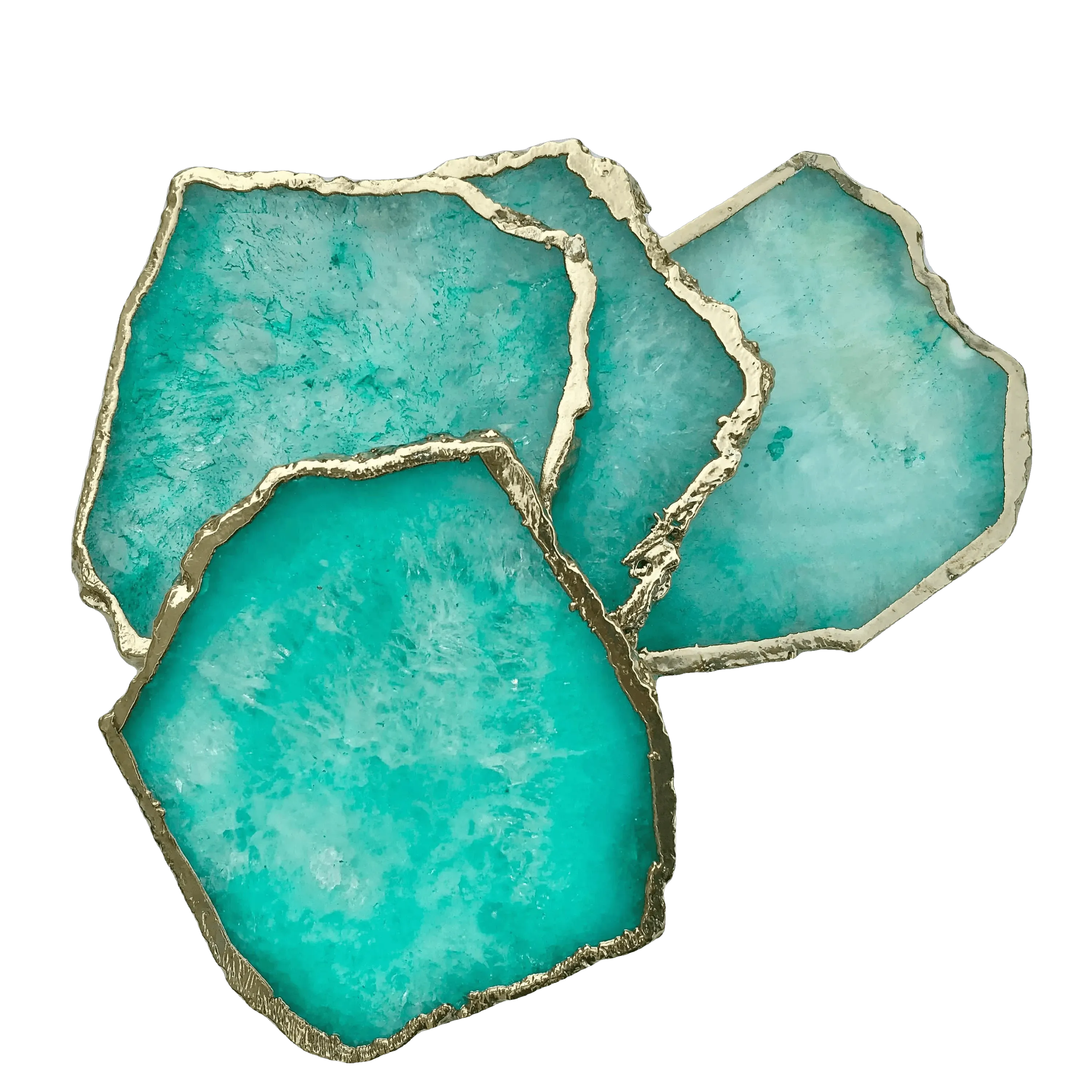 Aqua Agate Coaster - Set of 4