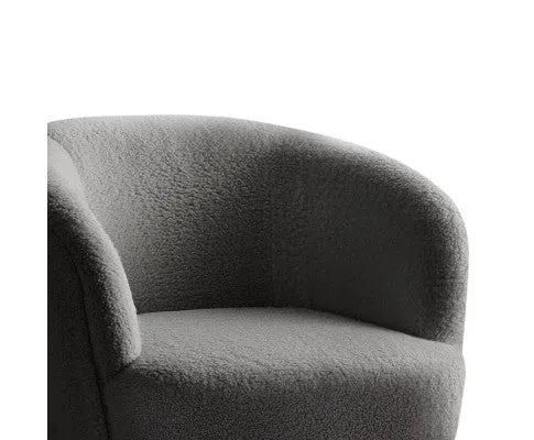 Armchair Lounge Chair Accent Chairs Arm Armchairs Sherpa Boucle Charcoal