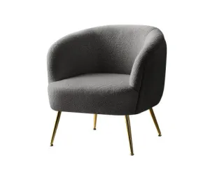 Armchair Lounge Chair Accent Chairs Arm Armchairs Sherpa Boucle Charcoal