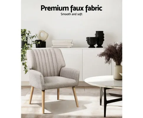 Armchair Lounge Chair Armchairs Accent Chairs Sofa Couch Fabric Beige