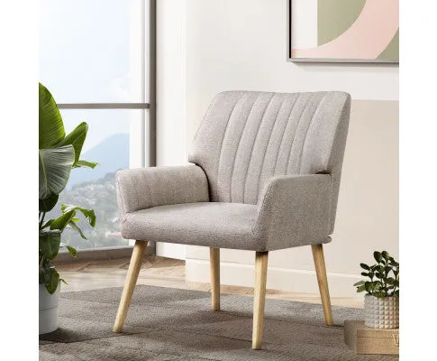 Armchair Lounge Chair Armchairs Accent Chairs Sofa Couch Fabric Beige
