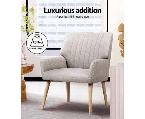 Armchair Lounge Chair Armchairs Accent Chairs Sofa Couch Fabric Beige