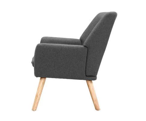Armchair Tub Single Dining Chair - CHARCOAL