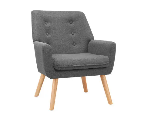 Armchair Tub Single Dining Chair - GREY