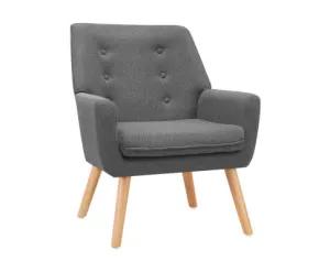 Armchair Tub Single Dining Chair - GREY