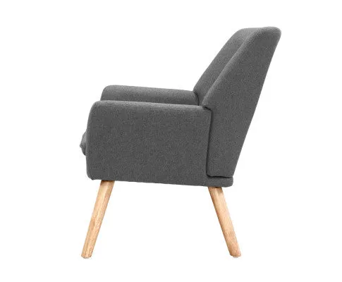 Armchair Tub Single Dining Chair - GREY