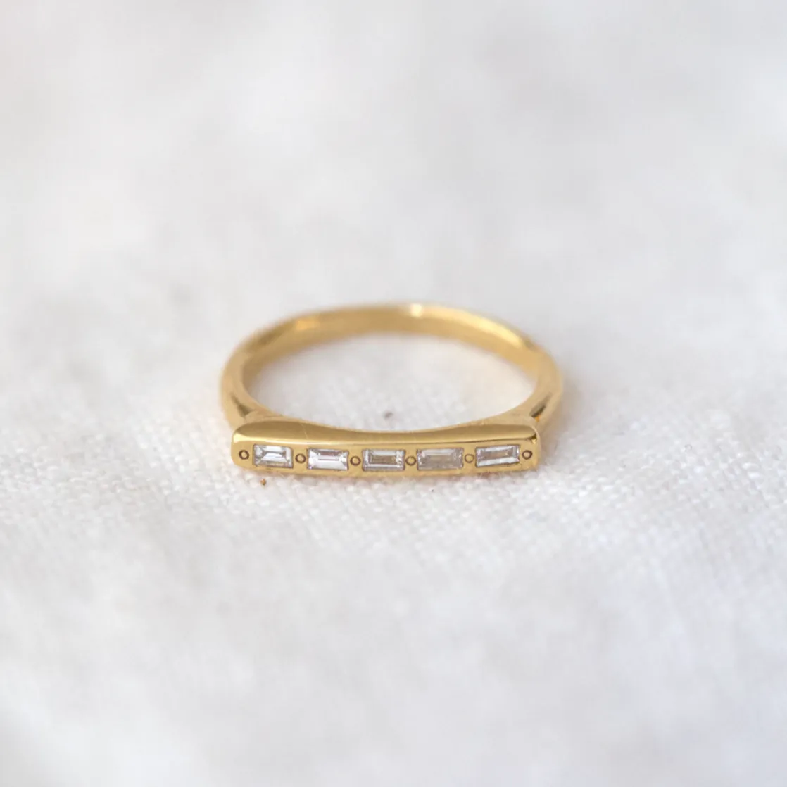 Baby Message Ring - Baguette Diamonds
