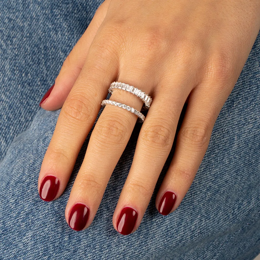 Baguettes & Solitaires Ring Combo Set