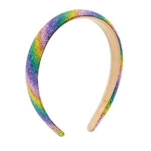 Bari Lynn Fully Crystalized Thin Headband - Pastel Ombre