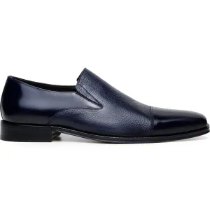 Belvedere Andreo in Navy Premium Italian Deerskin & Nappa Leather Slip-Ons
