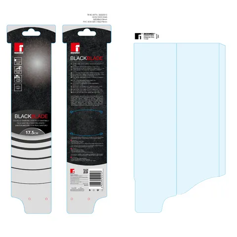 Bergner Black Blade Stainless Steel Santoku Knife BG-8776