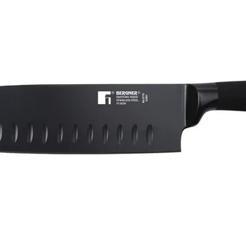 Bergner Black Blade Stainless Steel Santoku Knife BG-8776