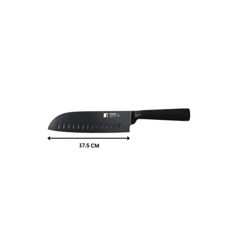 Bergner Black Blade Stainless Steel Santoku Knife BG-8776