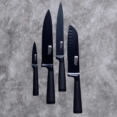Bergner Black Blade Stainless Steel Santoku Knife BG-8776