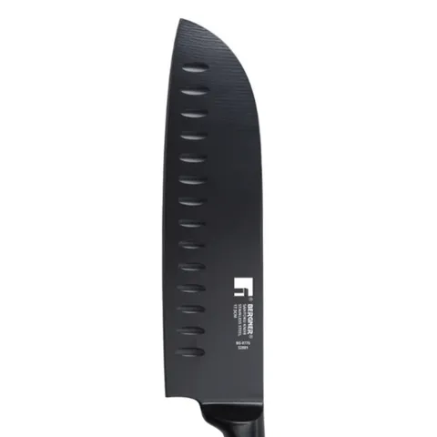 Bergner Black Blade Stainless Steel Santoku Knife BG-8776