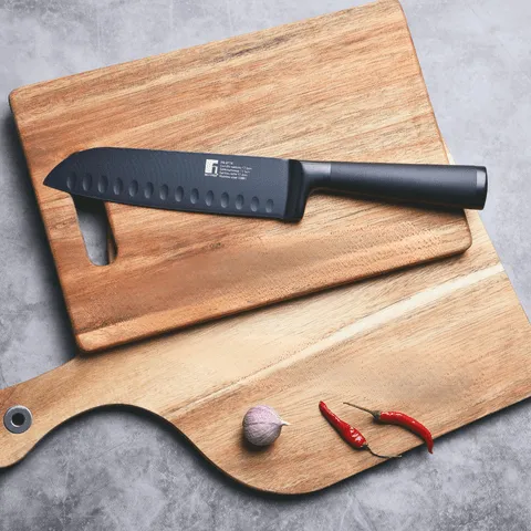 Bergner Black Blade Stainless Steel Santoku Knife BG-8776