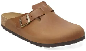 Birkenstock Boston Clog - Cognac Oiled Leather  | Comfortable Cork Footbed