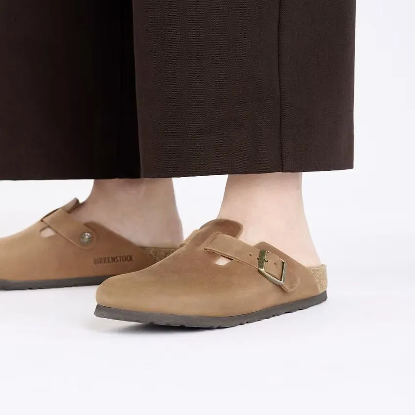 Birkenstock Boston Clog - Cognac Oiled Leather  | Comfortable Cork Footbed