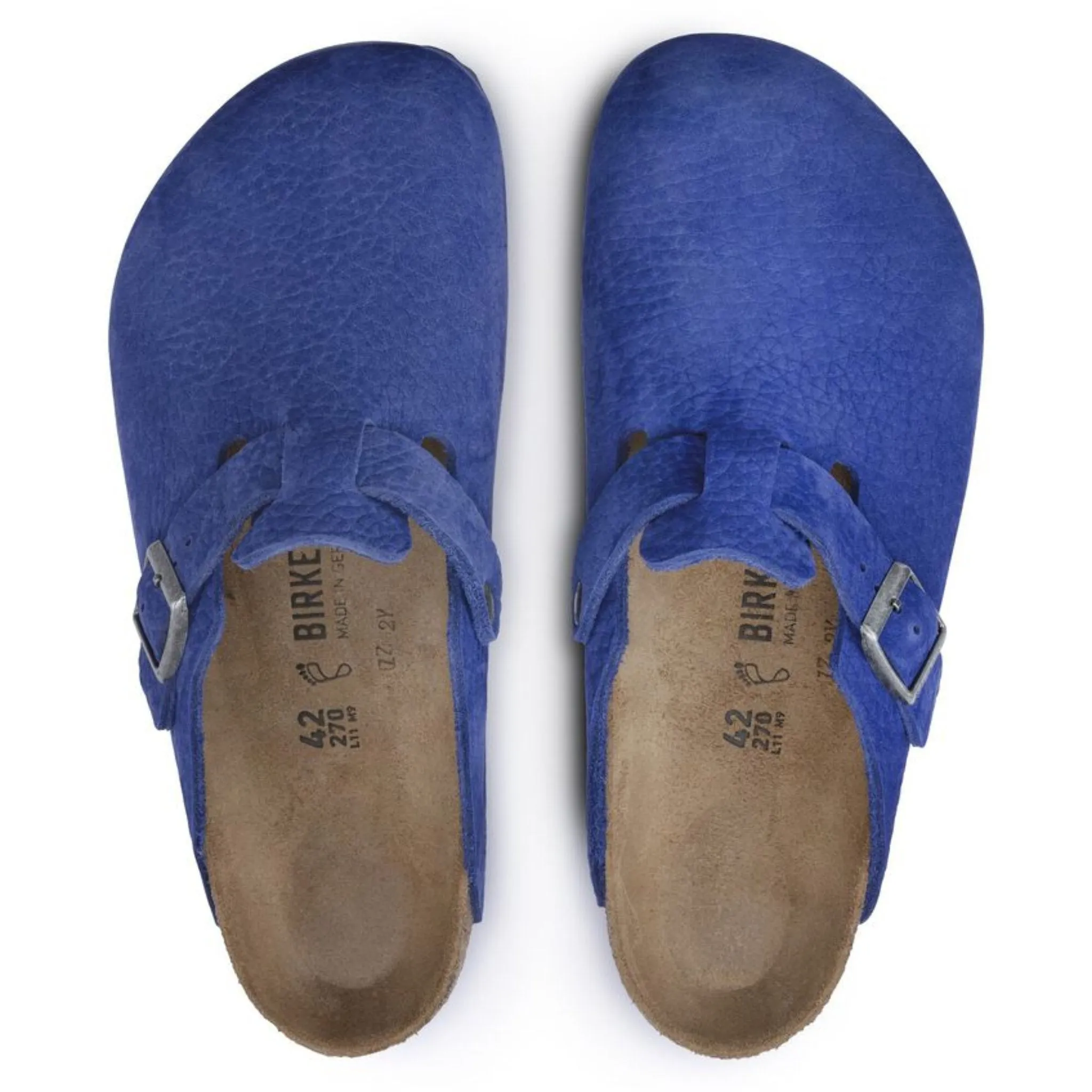 Birkenstock Boston Nubuck Leather Clog - Indigo Blue - ONLINE STORE CREDIT/EXCHANGE ONLY