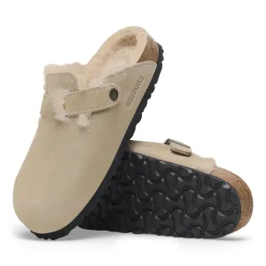 Birkenstock Boston Shearling Taupe Suede