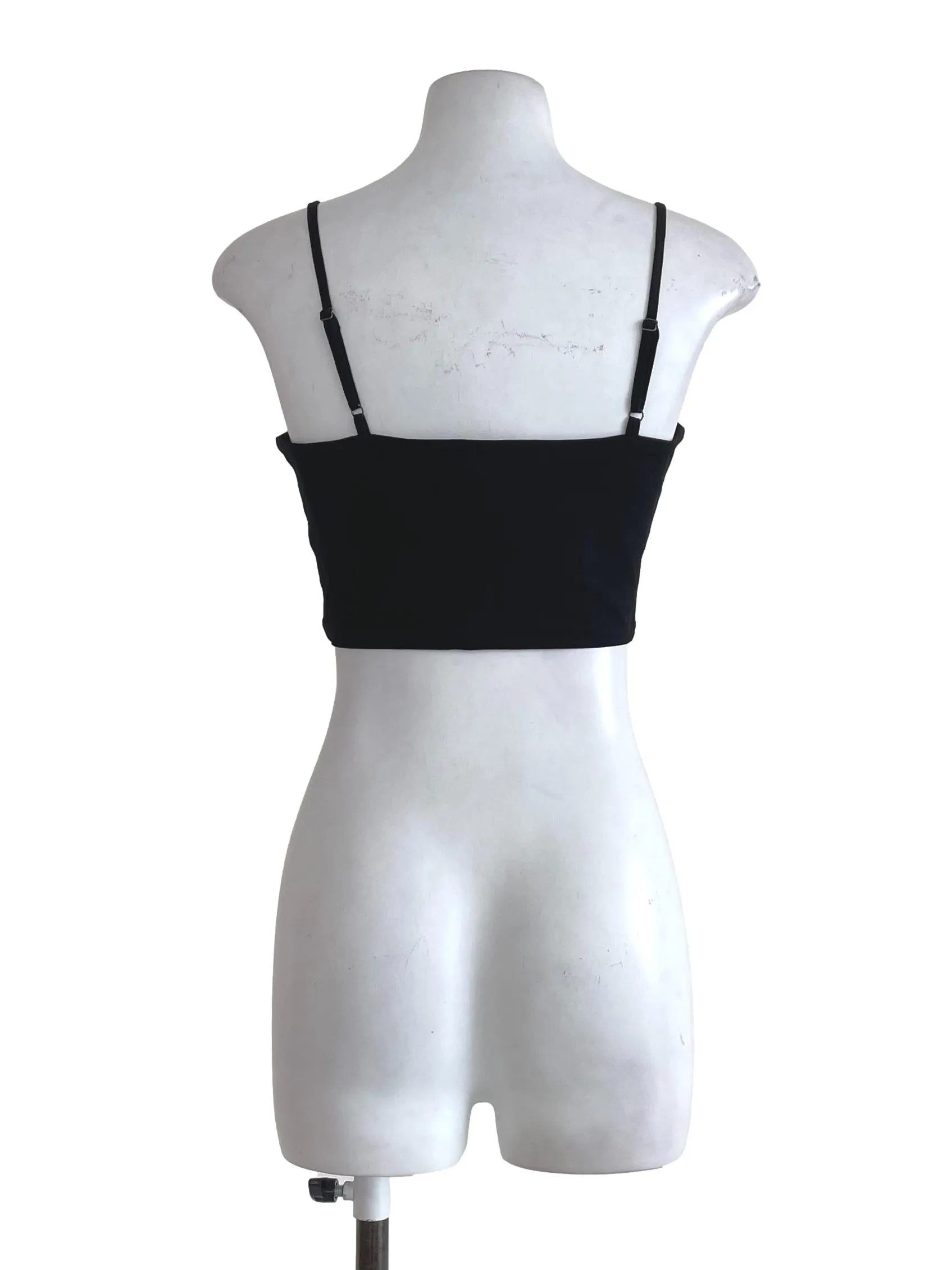 Black Thin Strap Tube Top TTR