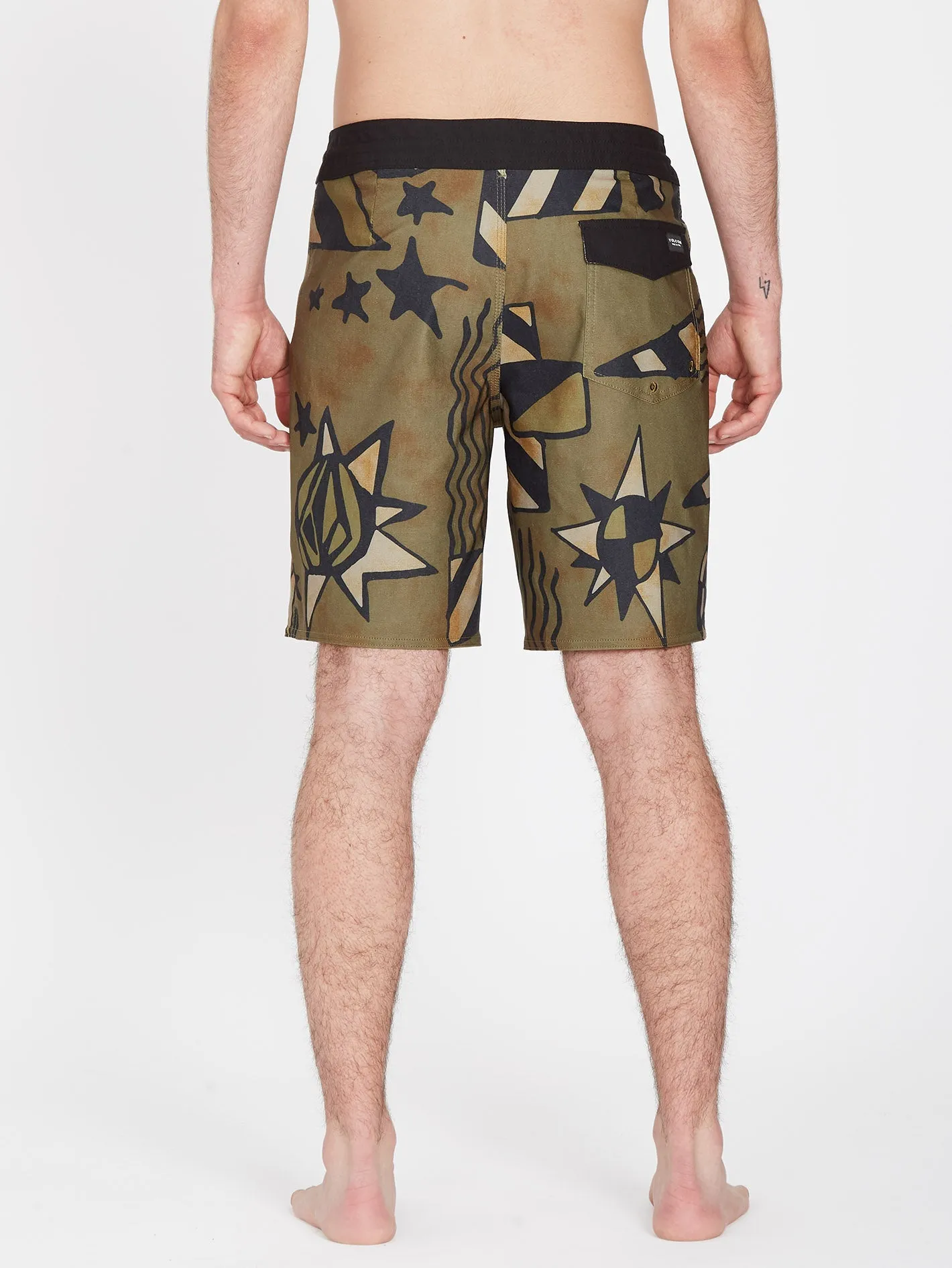 Boardshort Geo Stoney 19" - SERVICE GREEN
