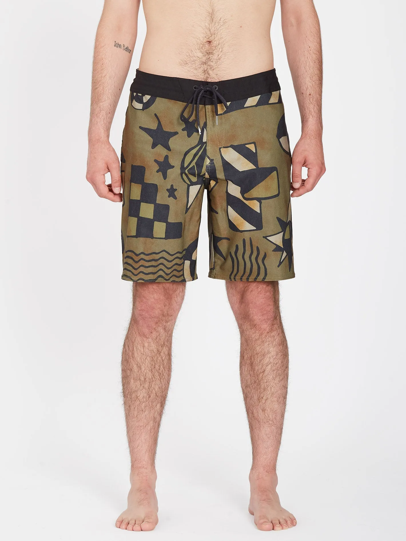 Boardshort Geo Stoney 19" - SERVICE GREEN