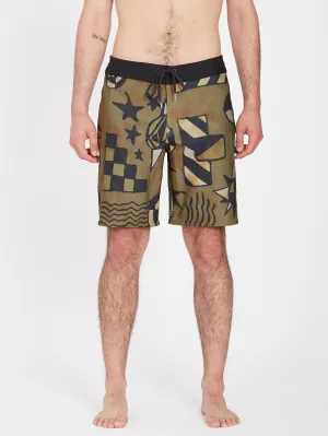 Boardshort Geo Stoney 19" - SERVICE GREEN