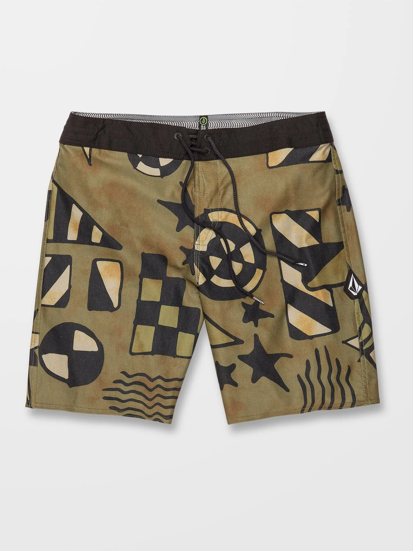 Boardshort Geo Stoney 19" - SERVICE GREEN