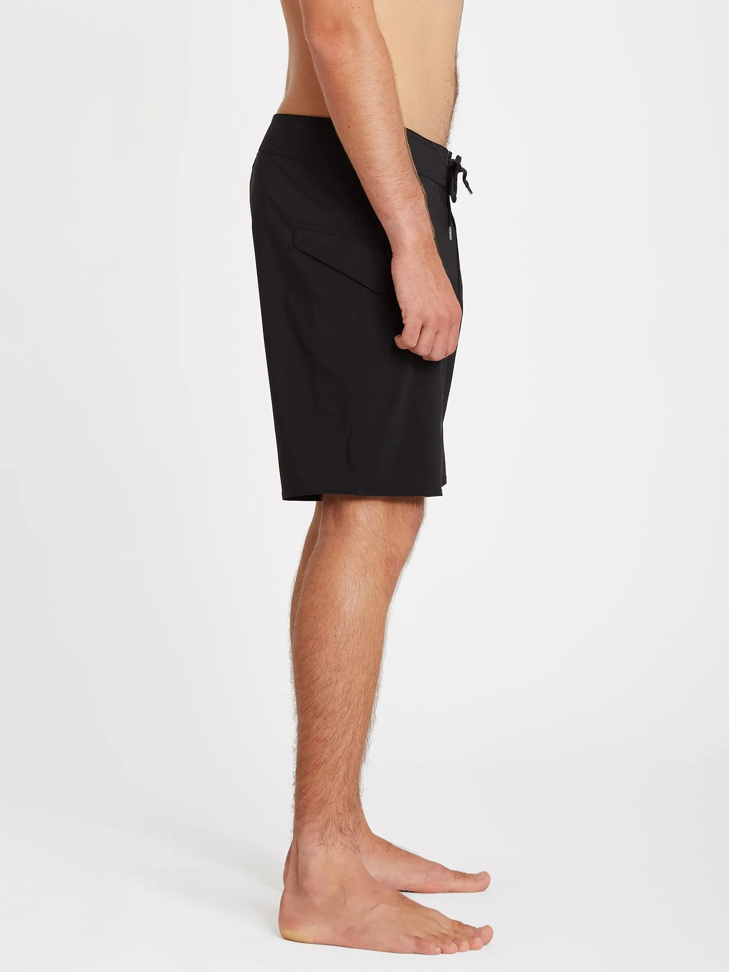Boardshort Lido Solid Mod 18" - BLACK