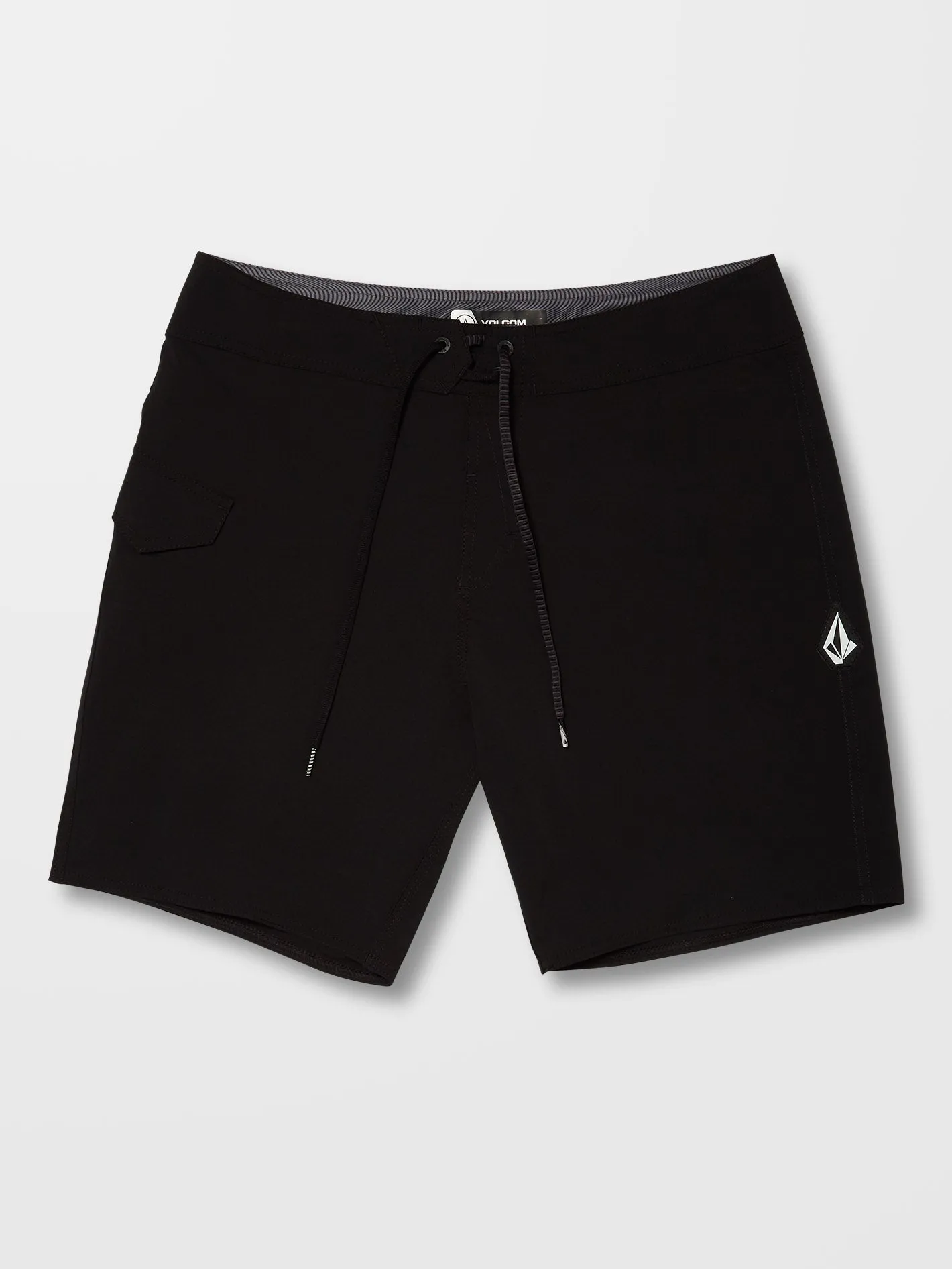 Boardshort Lido Solid Mod 18" - BLACK