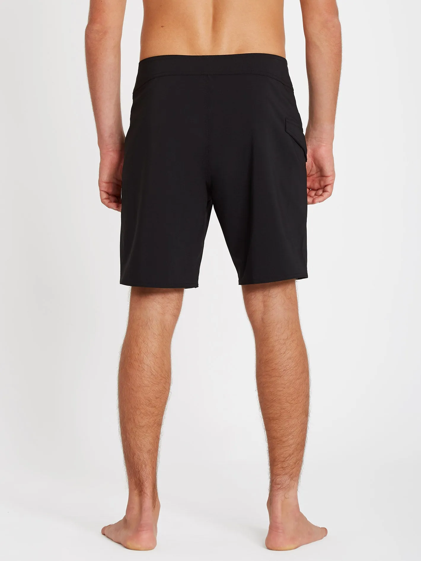 Boardshort Lido Solid Mod 18" - BLACK