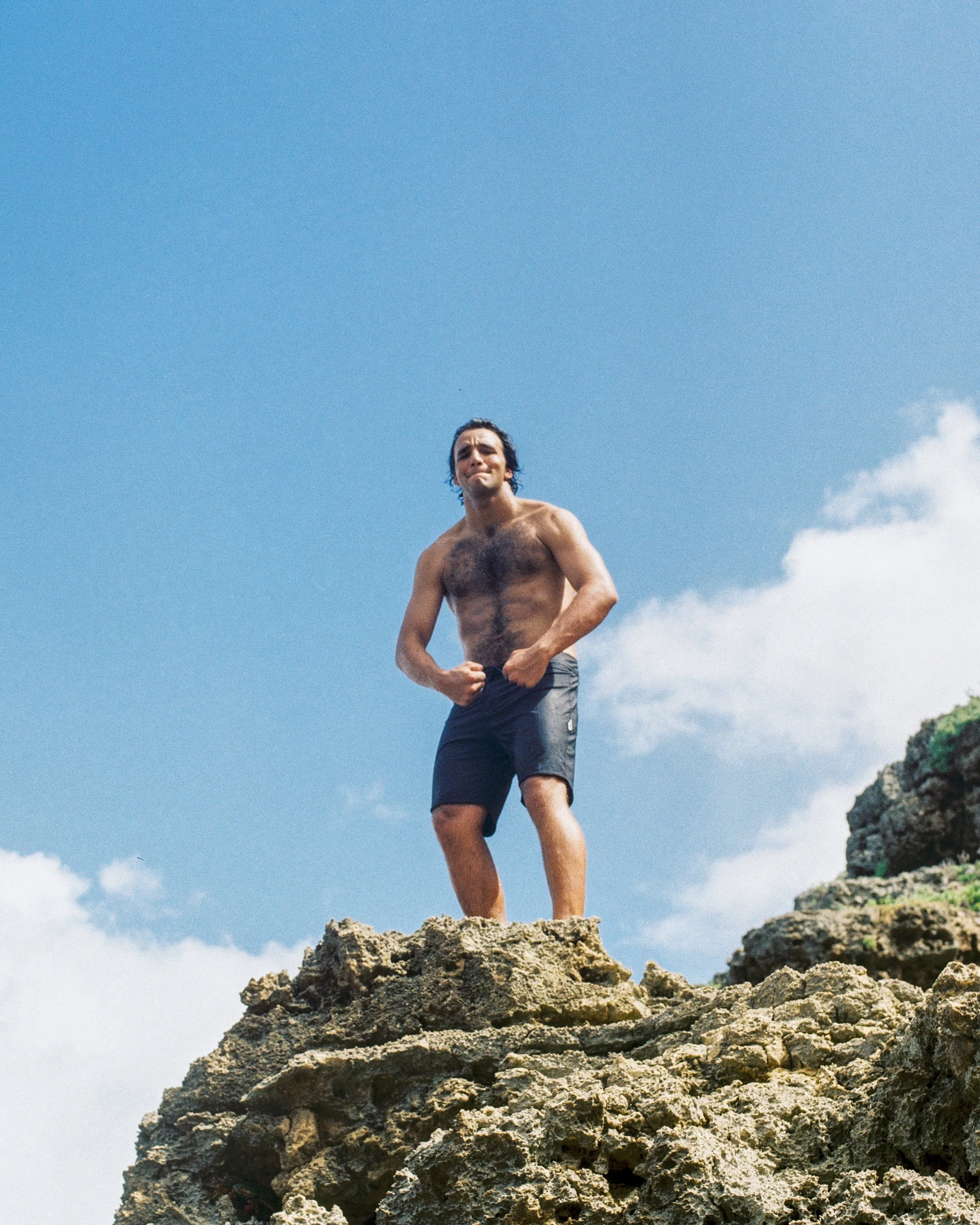 Boardshort Lido Solid Mod 18" - BLACK