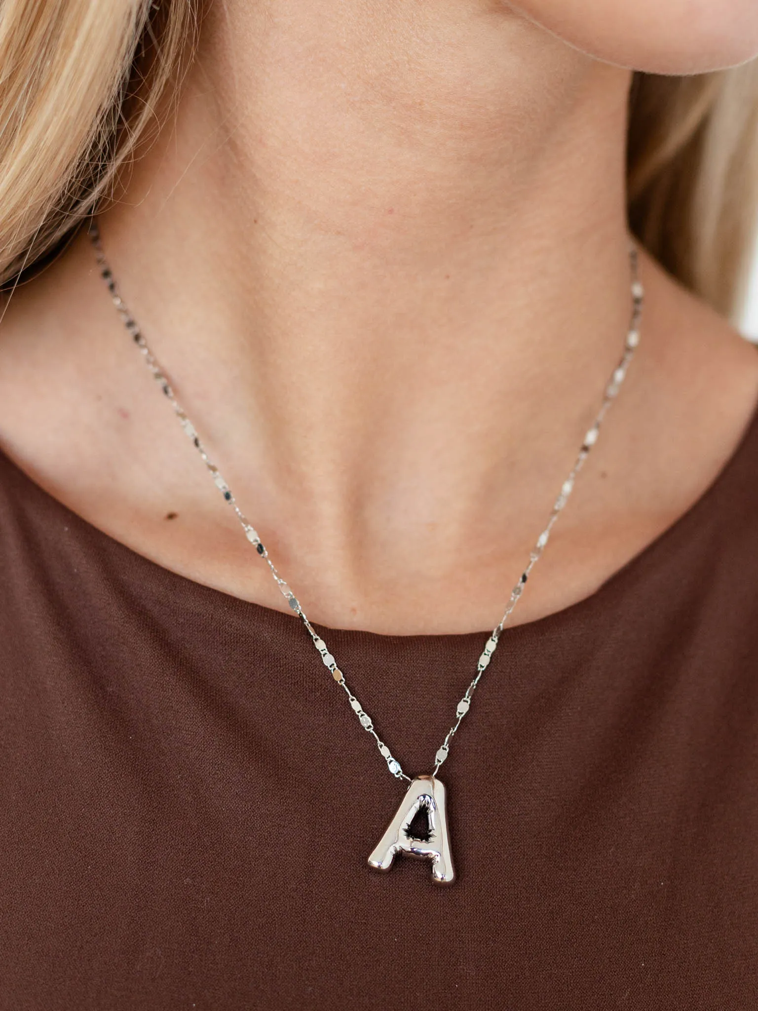 Bubble Initial Necklace